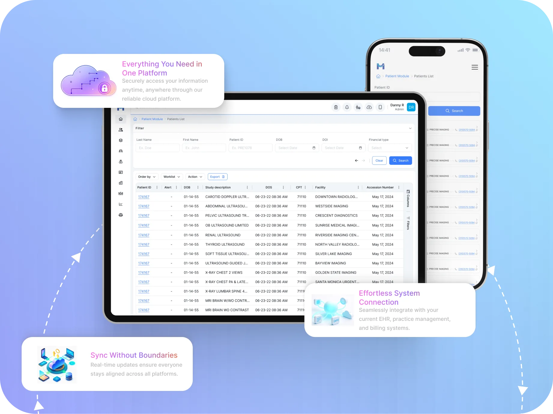 Patient platform experience